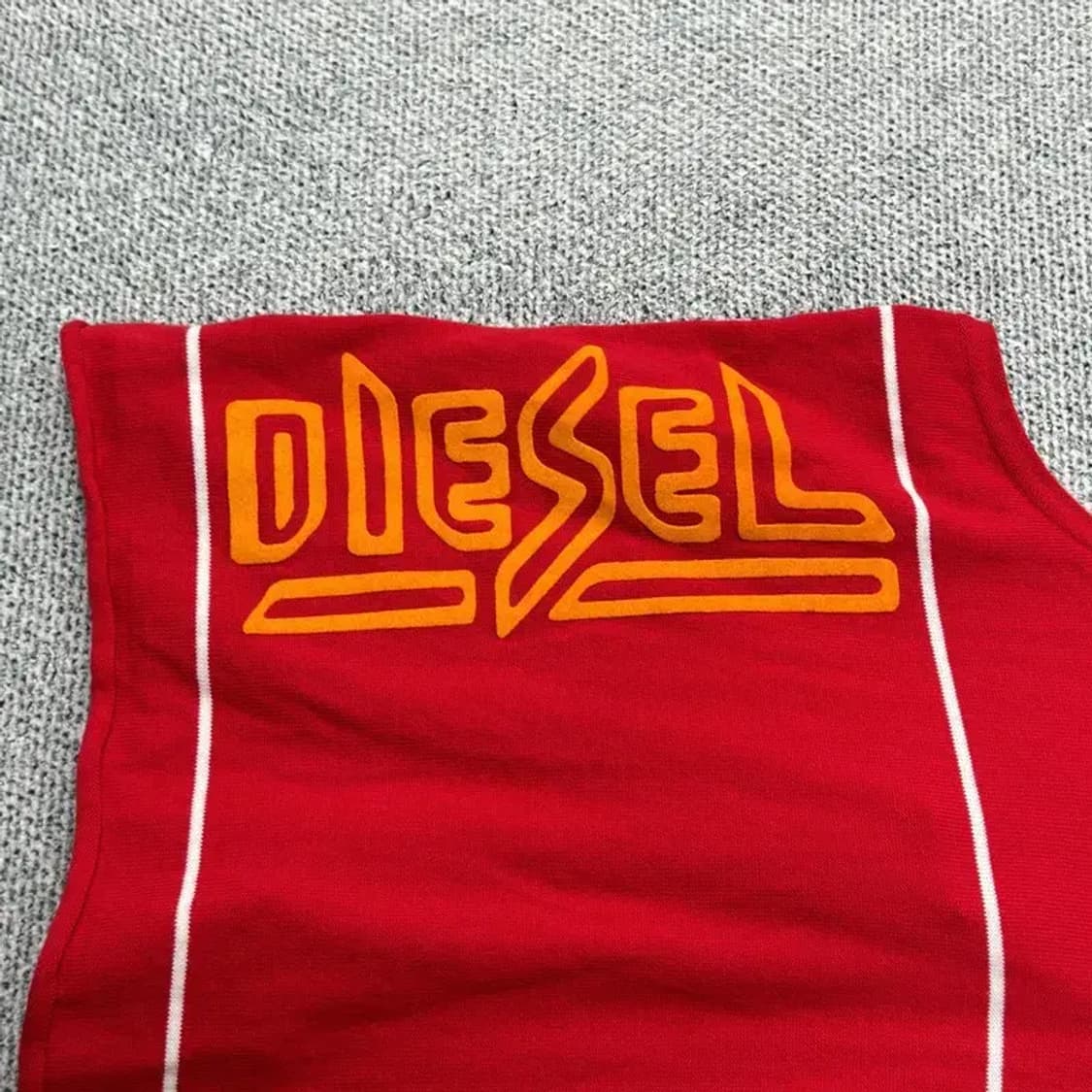 [새상품]디젤 00's 넥워머 Y2K 크롭 코튼 니트 나시 M 상품이미지3