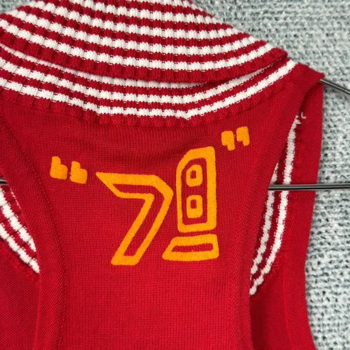 [새상품]디젤 00's 넥워머 Y2K 크롭 코튼 니트 나시 M 상품이미지4