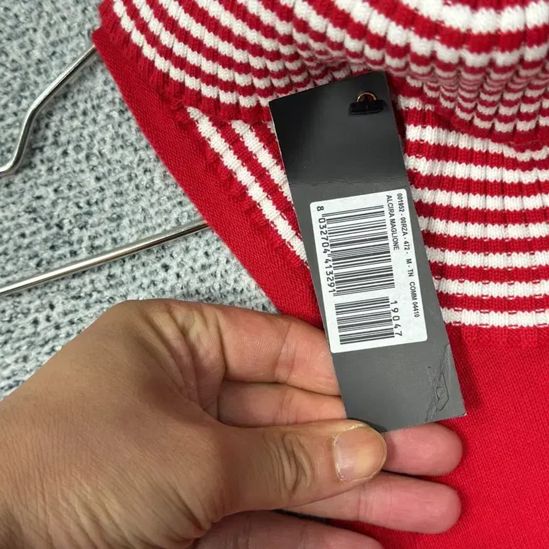 [새상품]디젤 00's 넥워머 Y2K 크롭 코튼 니트 나시 M 상품이미지5