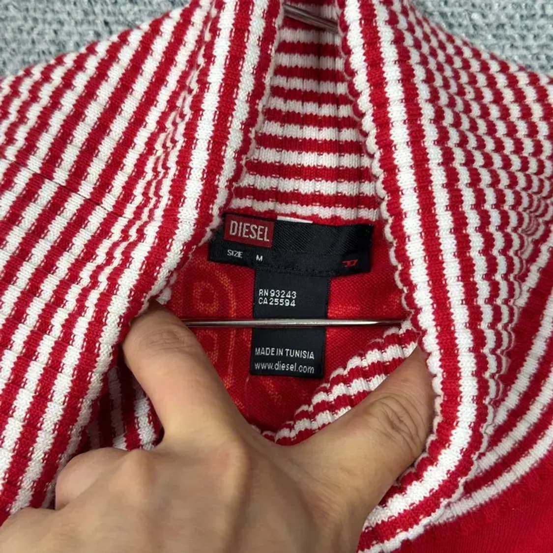 [새상품]디젤 00's 넥워머 Y2K 크롭 코튼 니트 나시 M 상품이미지6