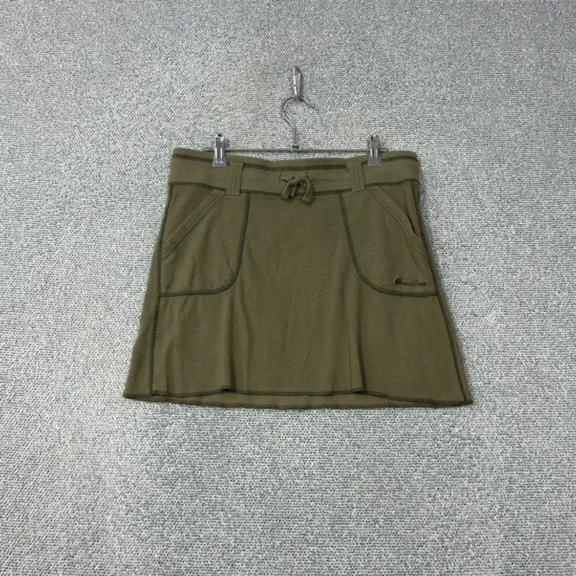 후아유 코튼 스티치 카키 미니스커트 M 상품이미지1
