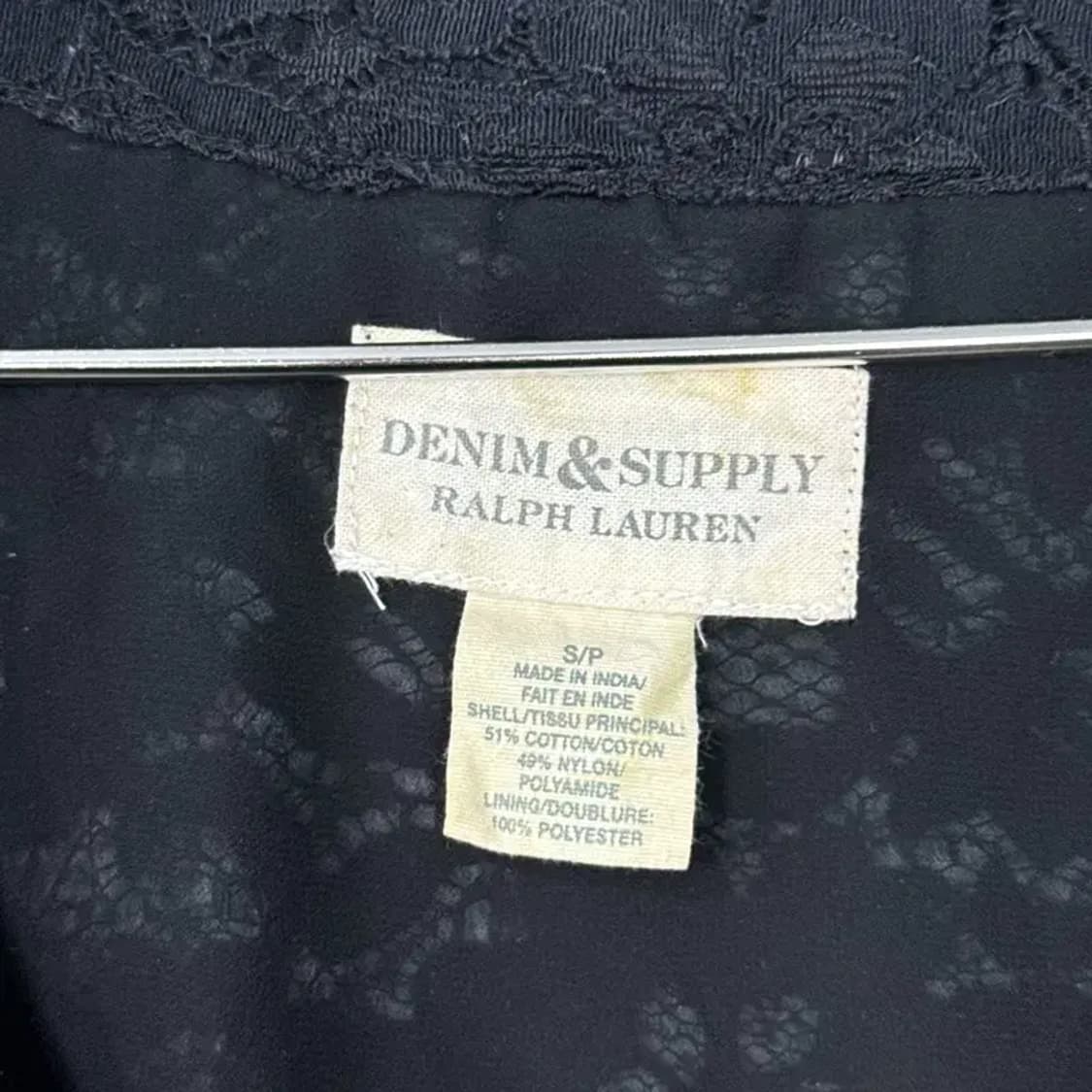 데님 앤 서플라이 레이스 코튼 블라우스 S 상품이미지4