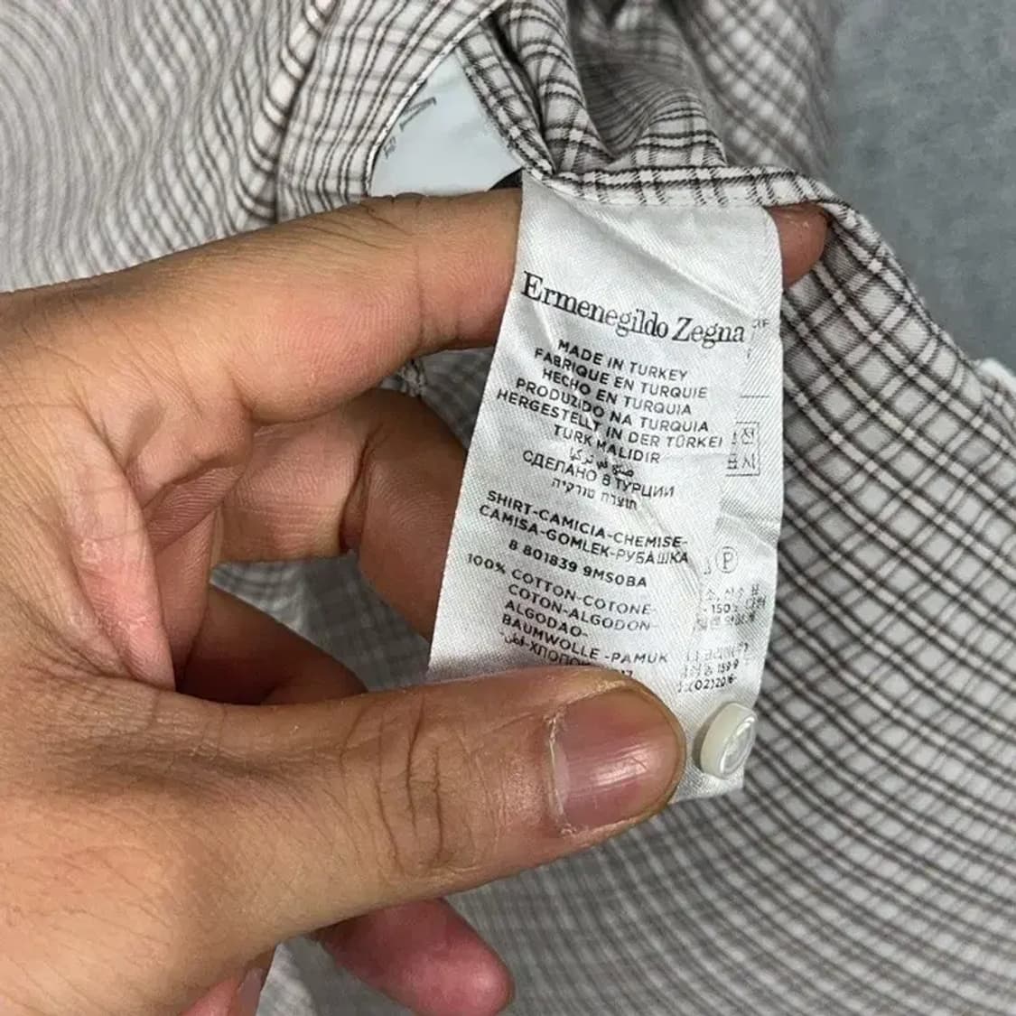 에르메네질도 제냐 체크셔츠 95 상품이미지4