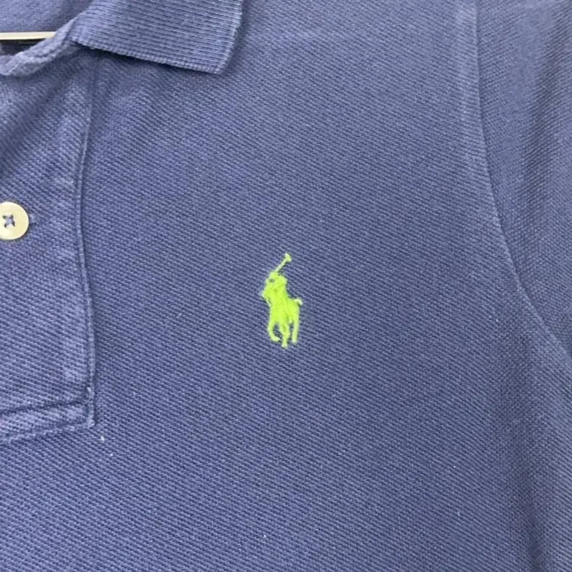 폴로 스키니핏 형광 포니 반팔 카라티 S 상품이미지3