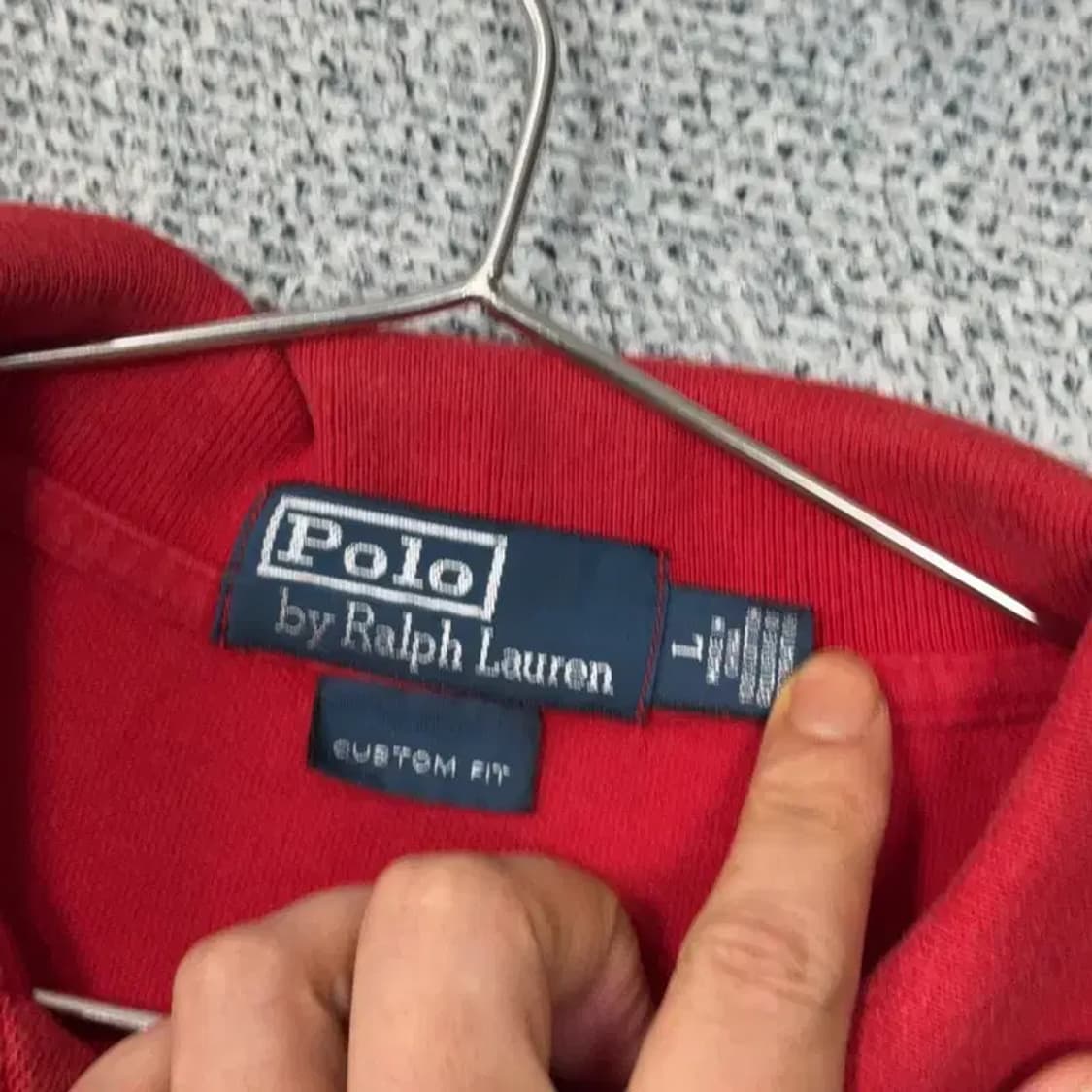 폴로 커스텀핏 반팔 카라티 L 상품이미지4