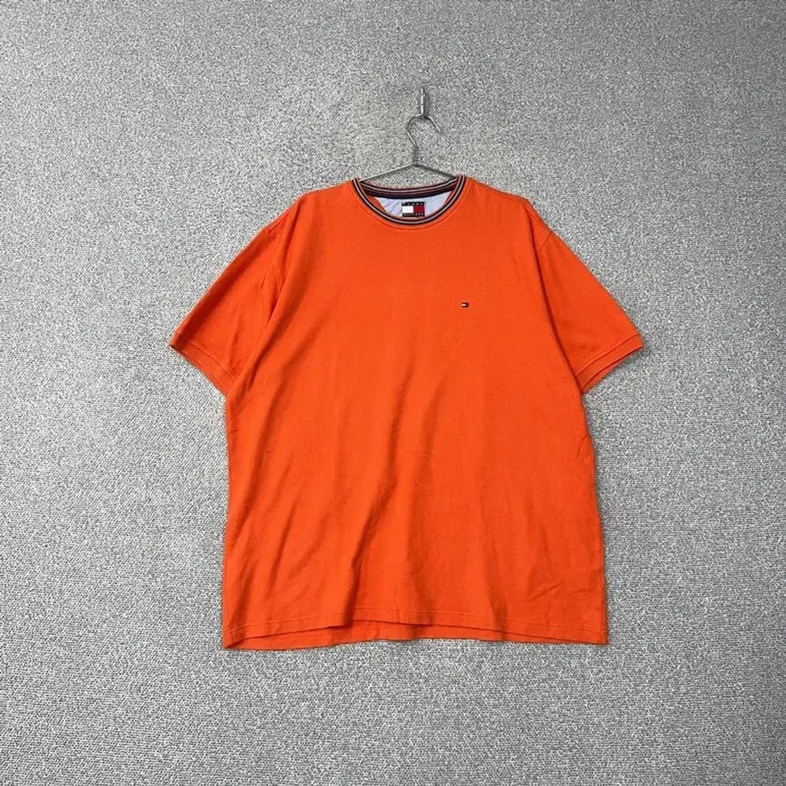 타미힐피거 오버핏 오렌지 로고 반팔티 XL 상품이미지1