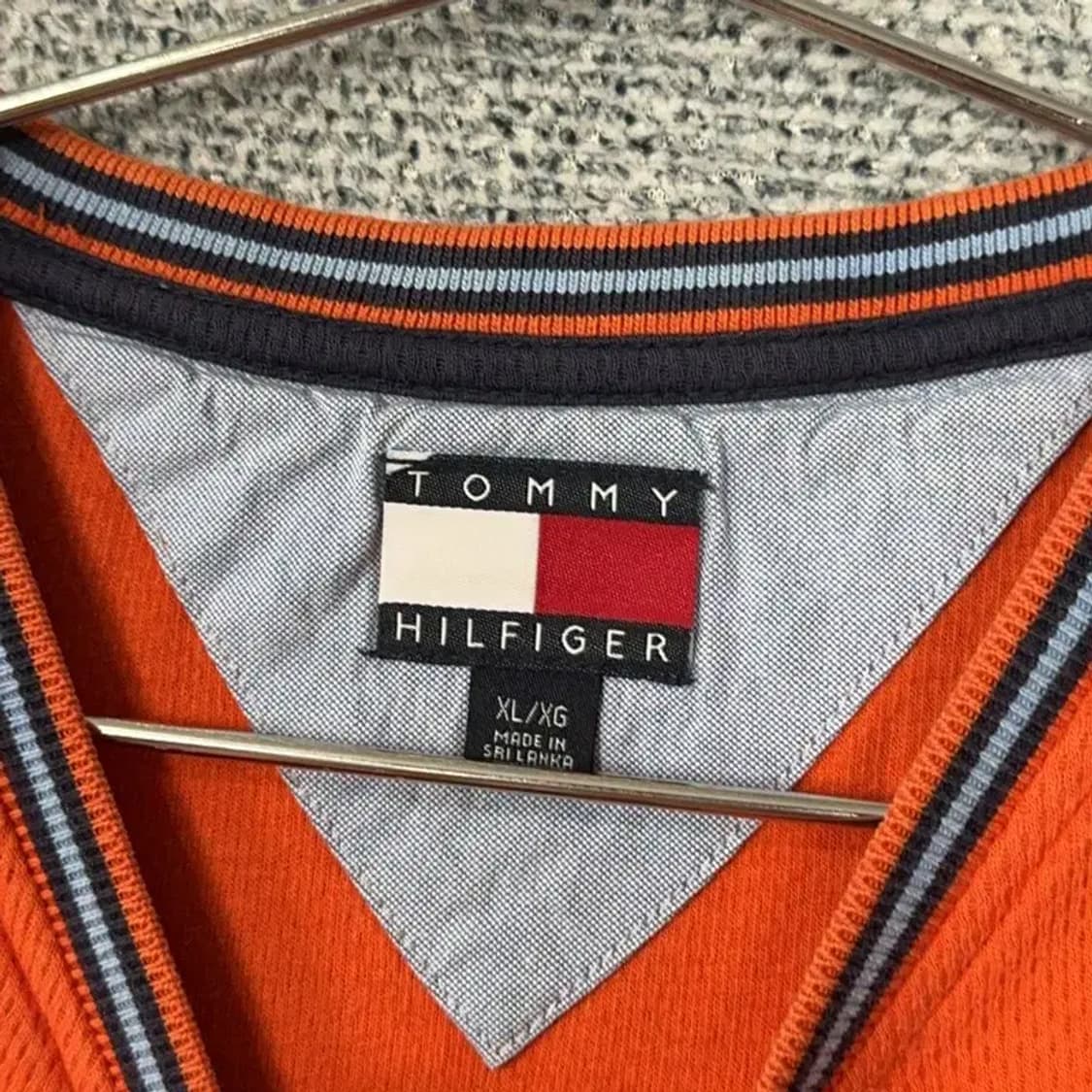 타미힐피거 오버핏 오렌지 로고 반팔티 XL 상품이미지4
