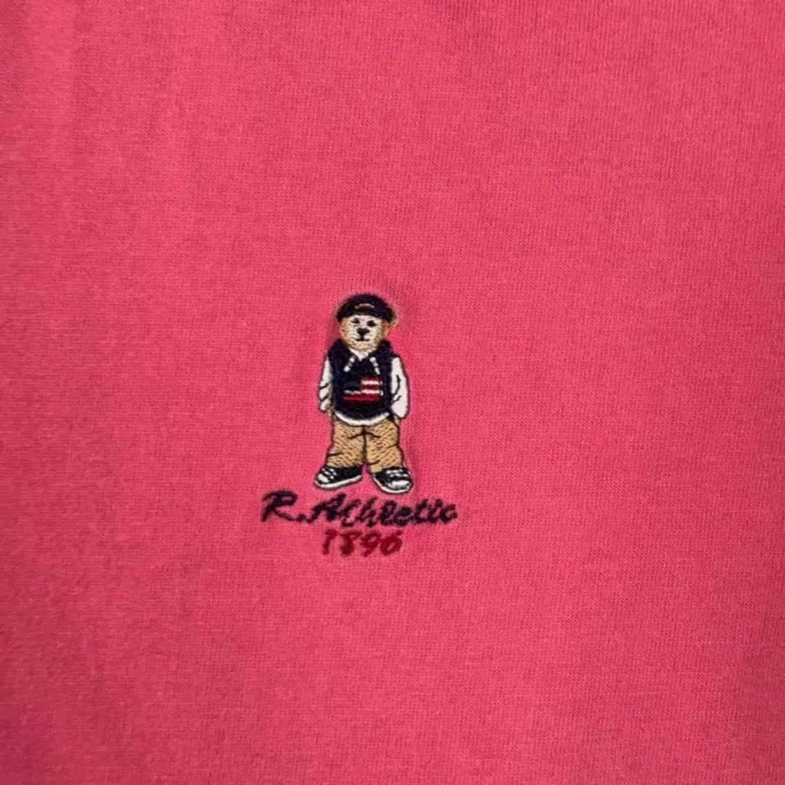 아틀래틱 베어로고 핑크 반팔티 S 상품이미지4