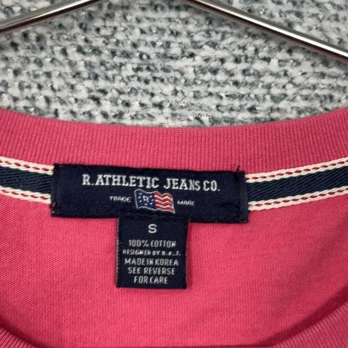 아틀래틱 베어로고 핑크 반팔티 S 상품이미지5