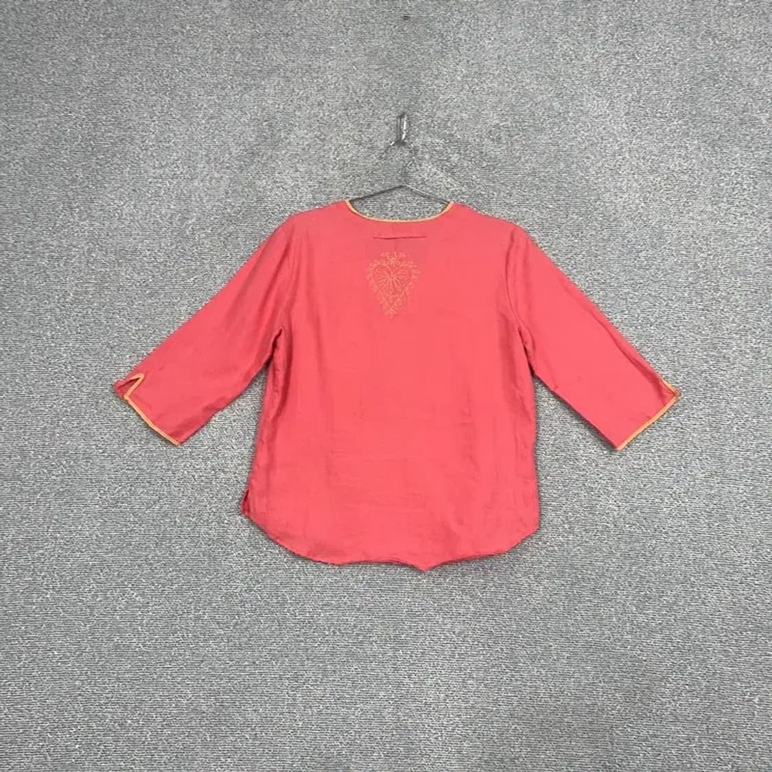 갭 빈티지 자수 브이넥 5부 긴팔티 L 상품이미지2