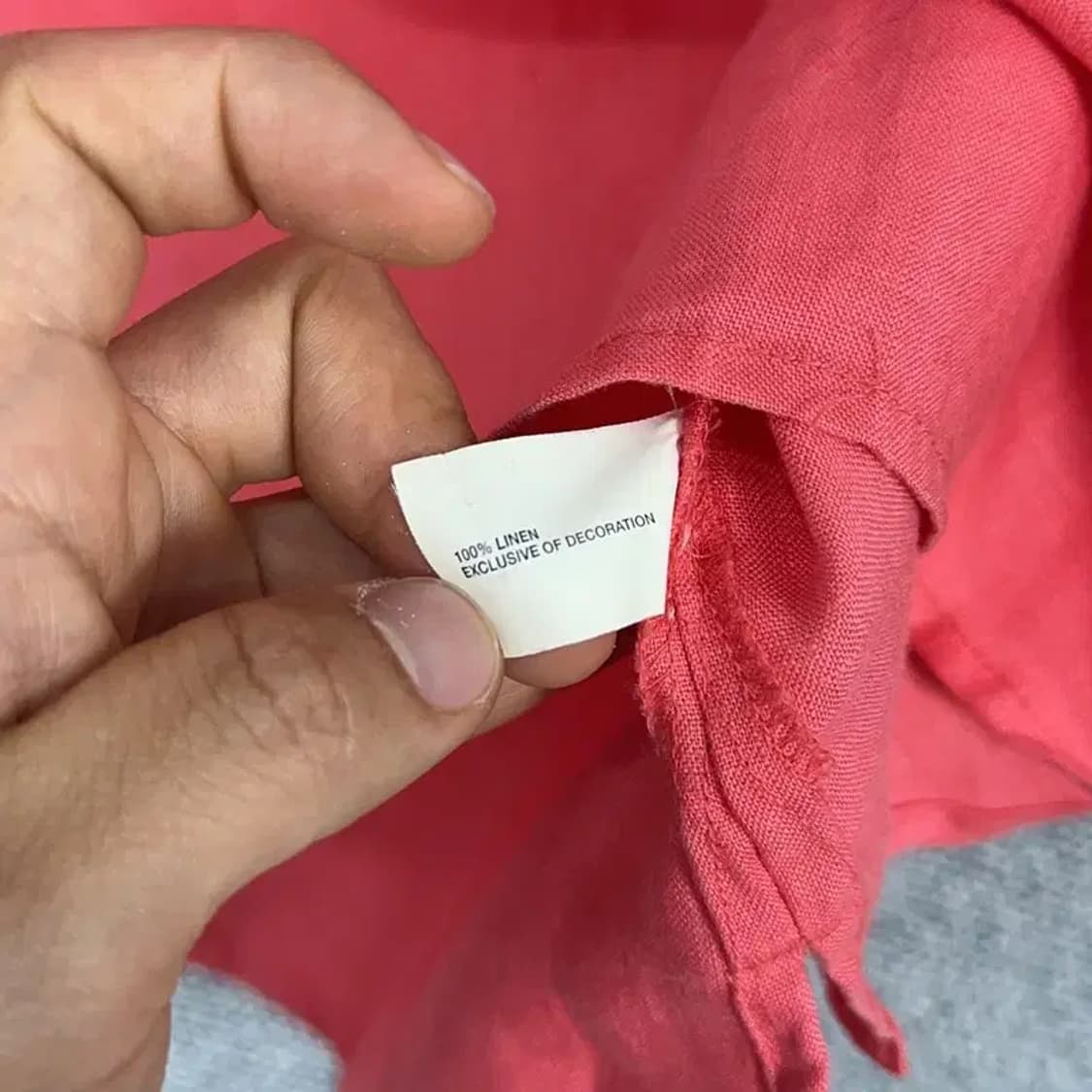 갭 빈티지 자수 브이넥 5부 긴팔티 L 상품이미지4