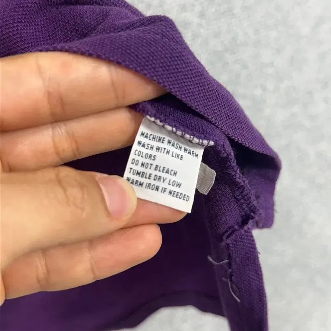 폴로 퍼플 반팔 카라티 S 상품이미지4