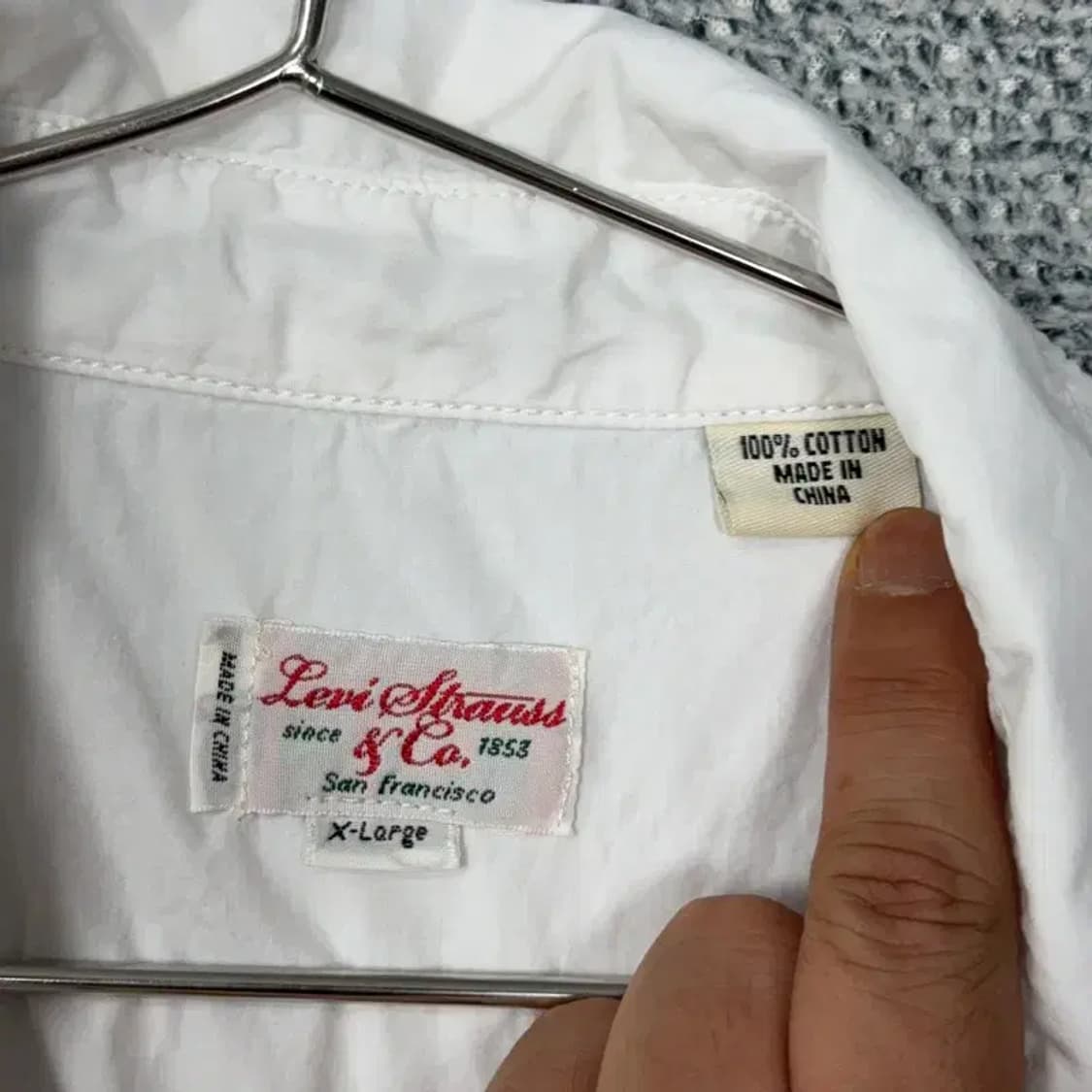 리바이스 Y2K 화이트 셔츠 L 상품이미지3