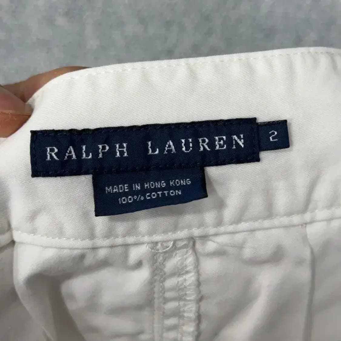 폴로 랄프로렌 여성 화이트 코튼 펌킨 반바지 24 상품이미지3
