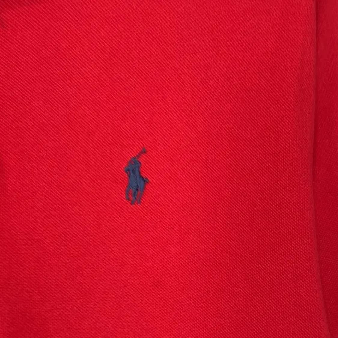 폴로 레드 반팔 카라티 M 상품이미지3