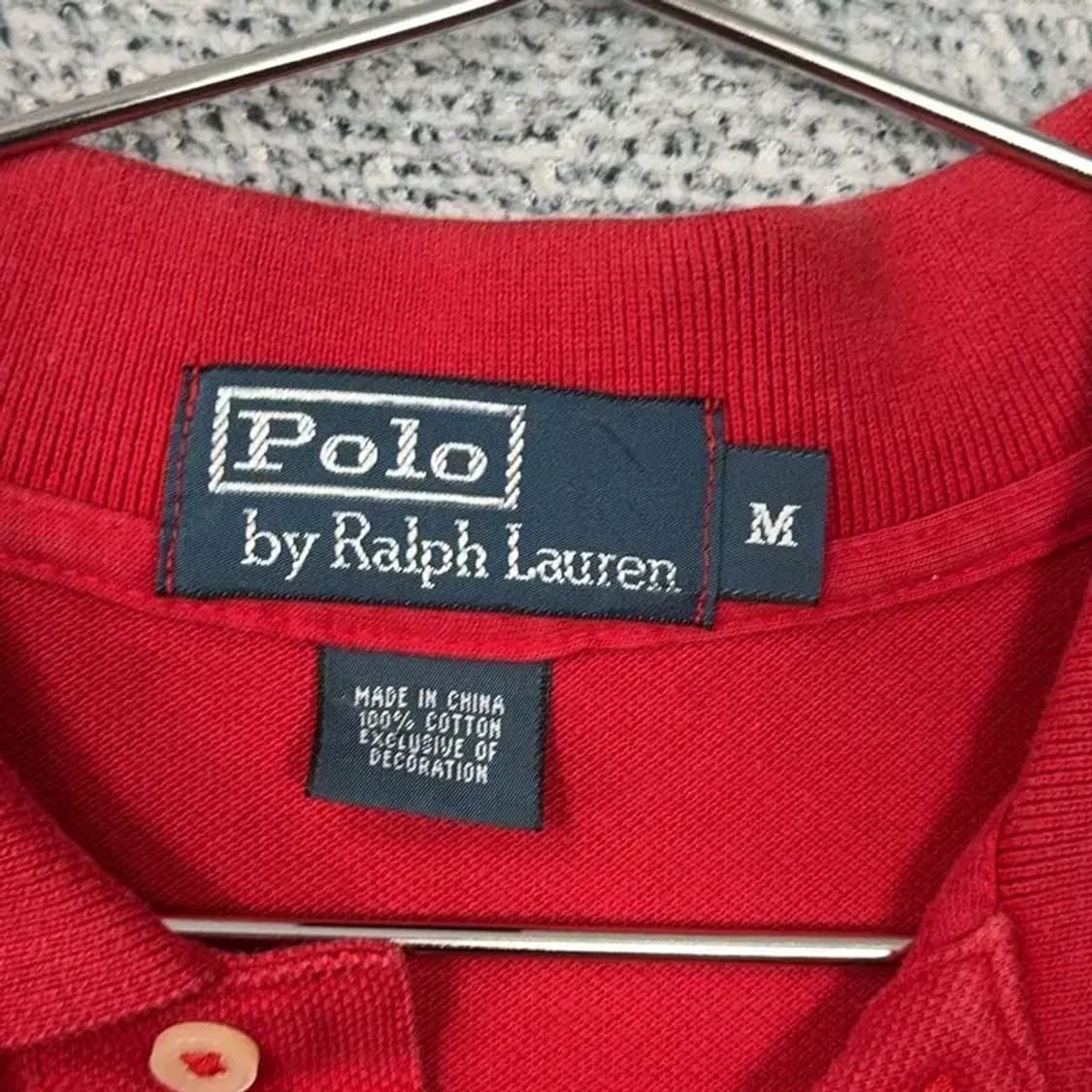 폴로 레드 반팔 카라티 M 상품이미지4