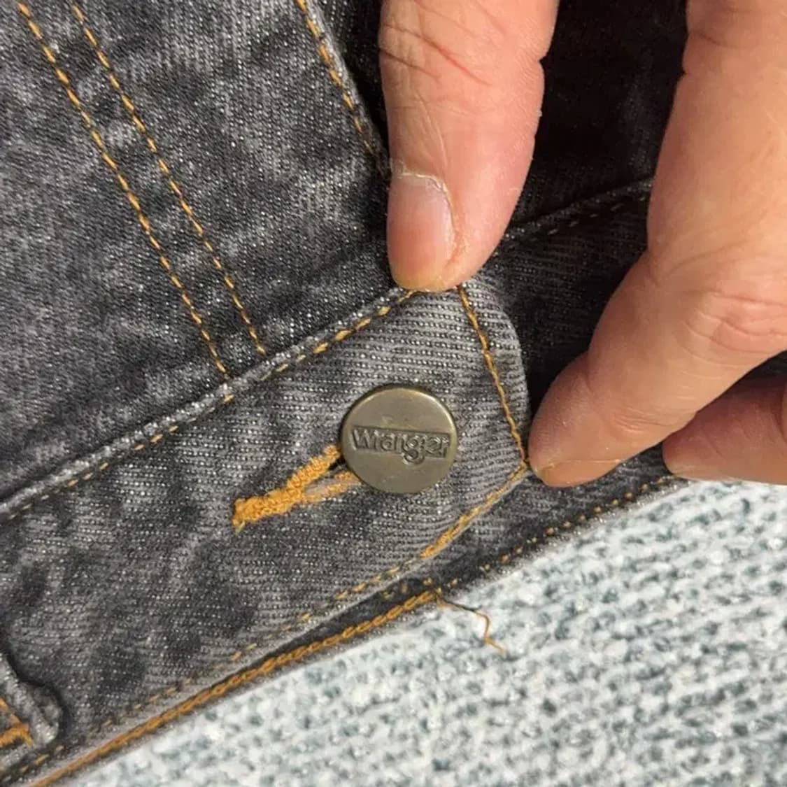 랭글러 빈티지 흑청 데님 청바지 28 상품이미지3