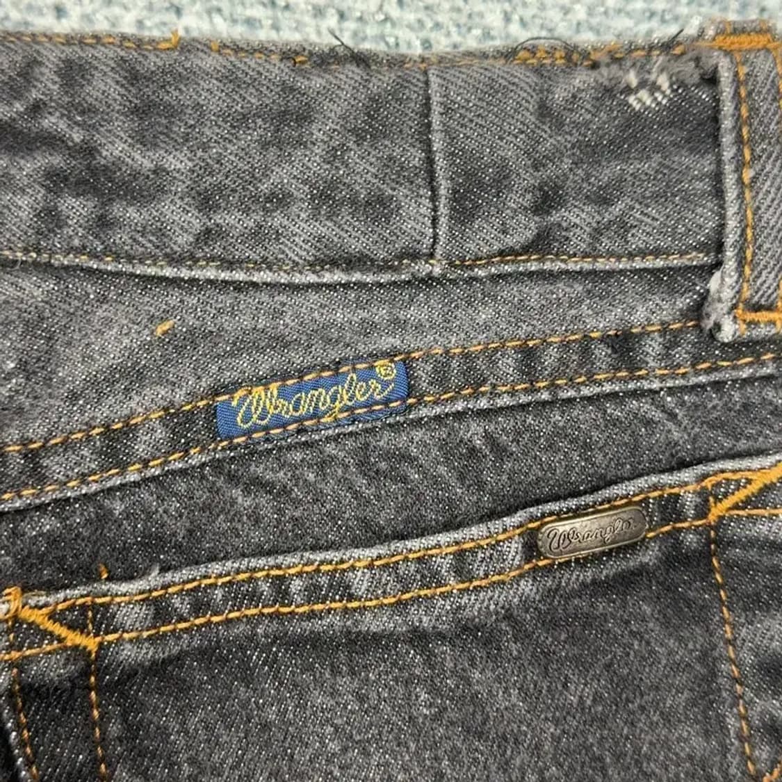 랭글러 빈티지 흑청 데님 청바지 28 상품이미지4