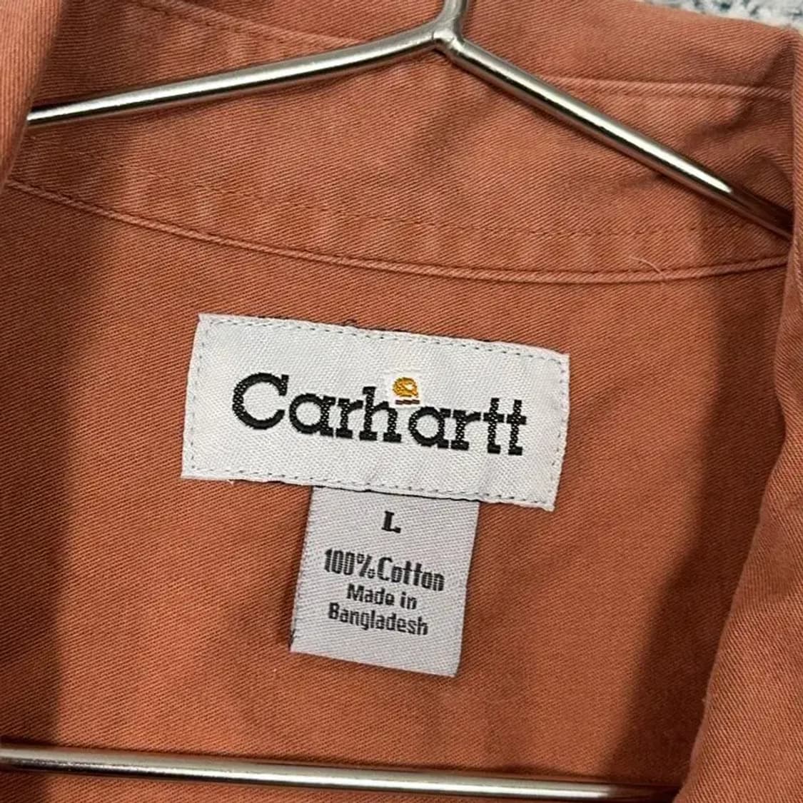 칼하트 빈티지 브라운 워크셔츠 L 상품이미지4