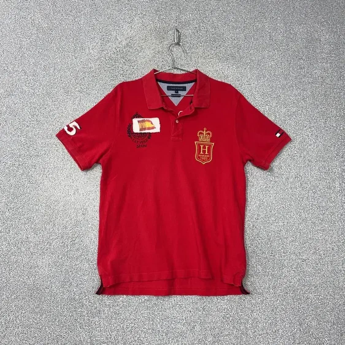 타미힐피거 금장자수 반팔 카라티 XL 상품이미지1