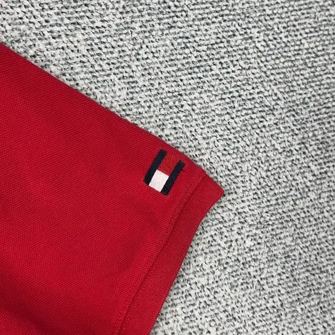 타미힐피거 금장자수 반팔 카라티 XL 상품이미지3