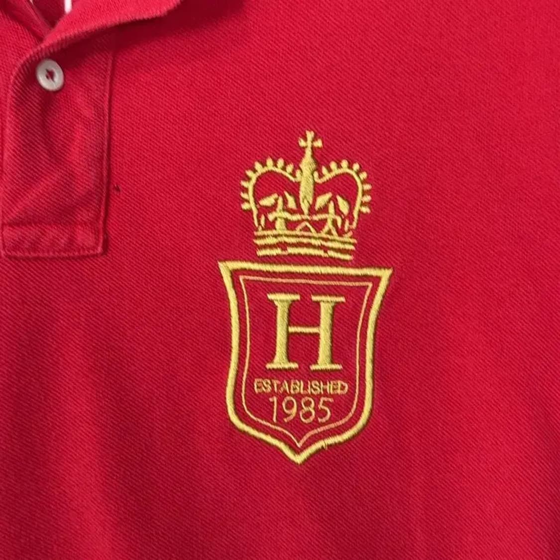 타미힐피거 금장자수 반팔 카라티 XL 상품이미지4