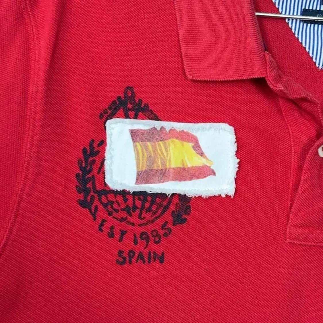 타미힐피거 금장자수 반팔 카라티 XL 상품이미지7