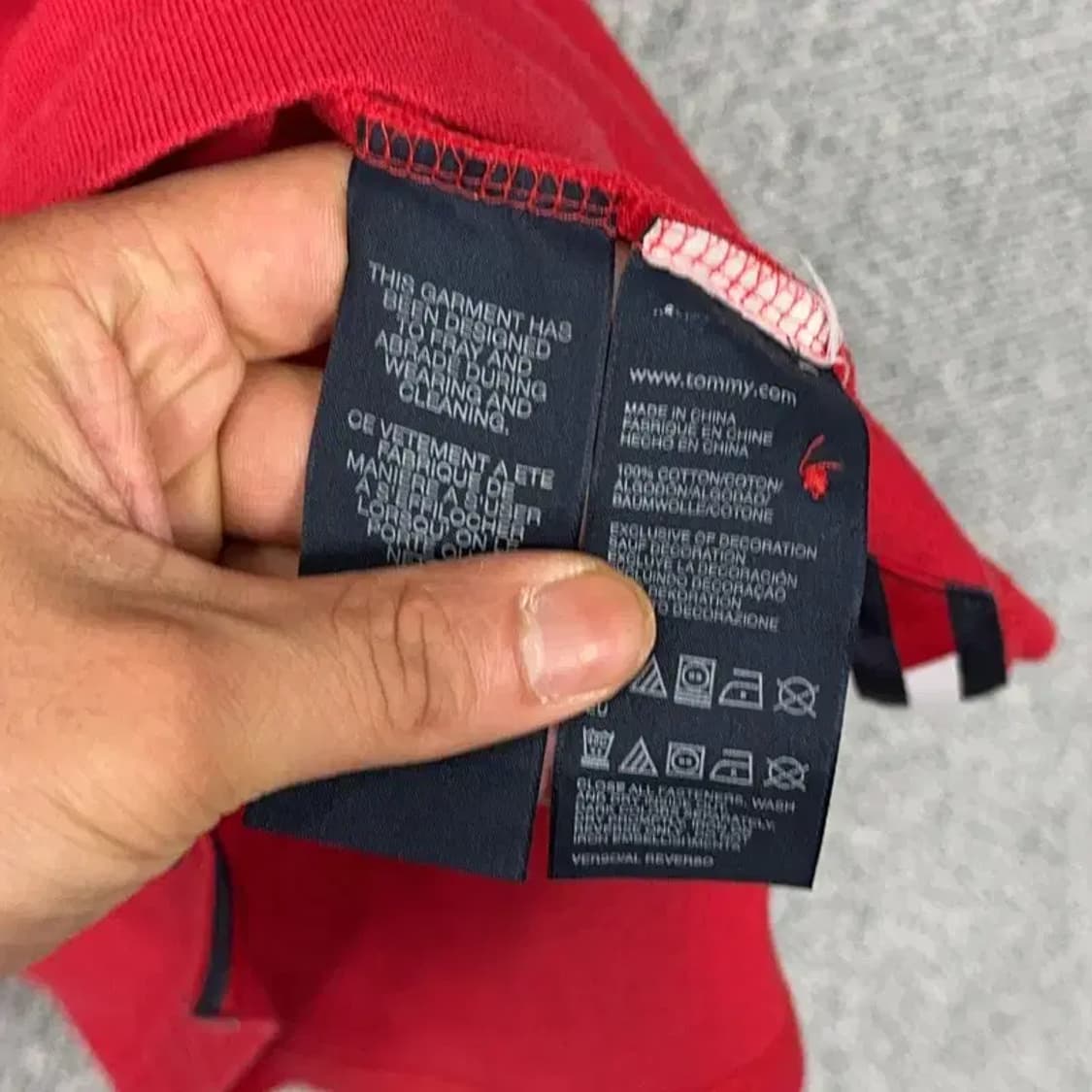 타미힐피거 금장자수 반팔 카라티 XL 상품이미지9