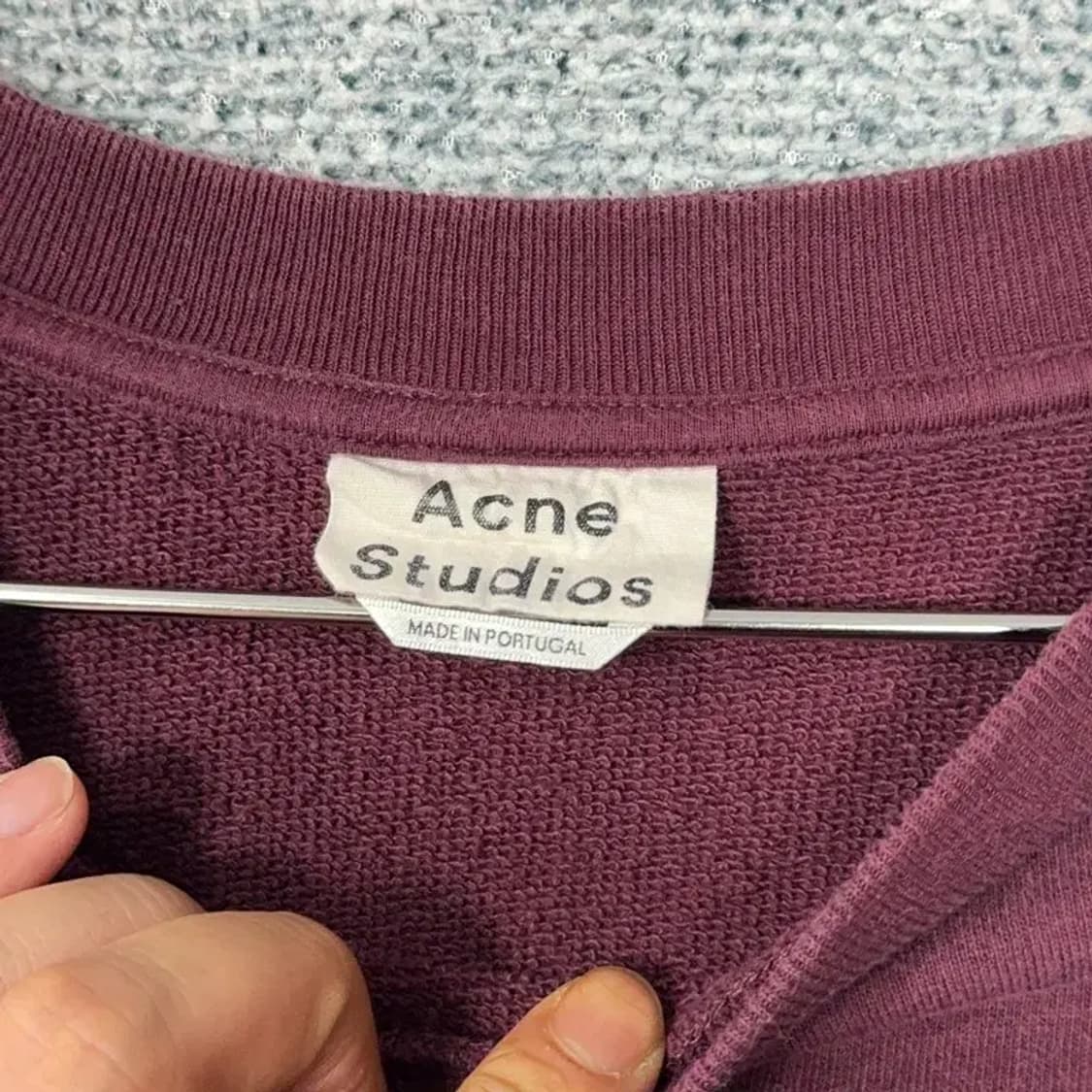 아크네스튜디오 버건디 베어 맨투맨 S 상품이미지4