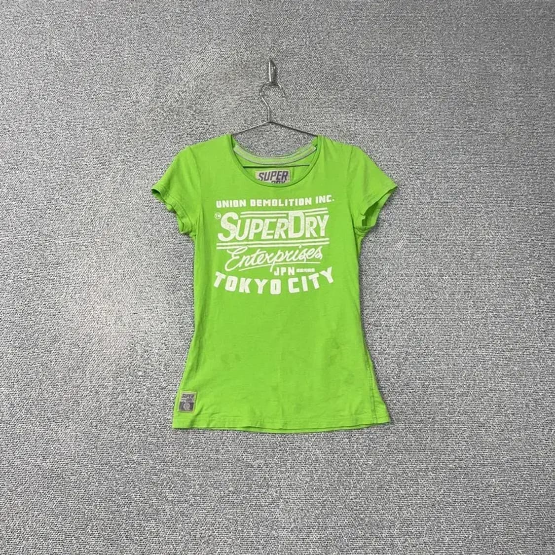 수퍼드라이 Y2K 그린 반팔티 M 상품이미지1