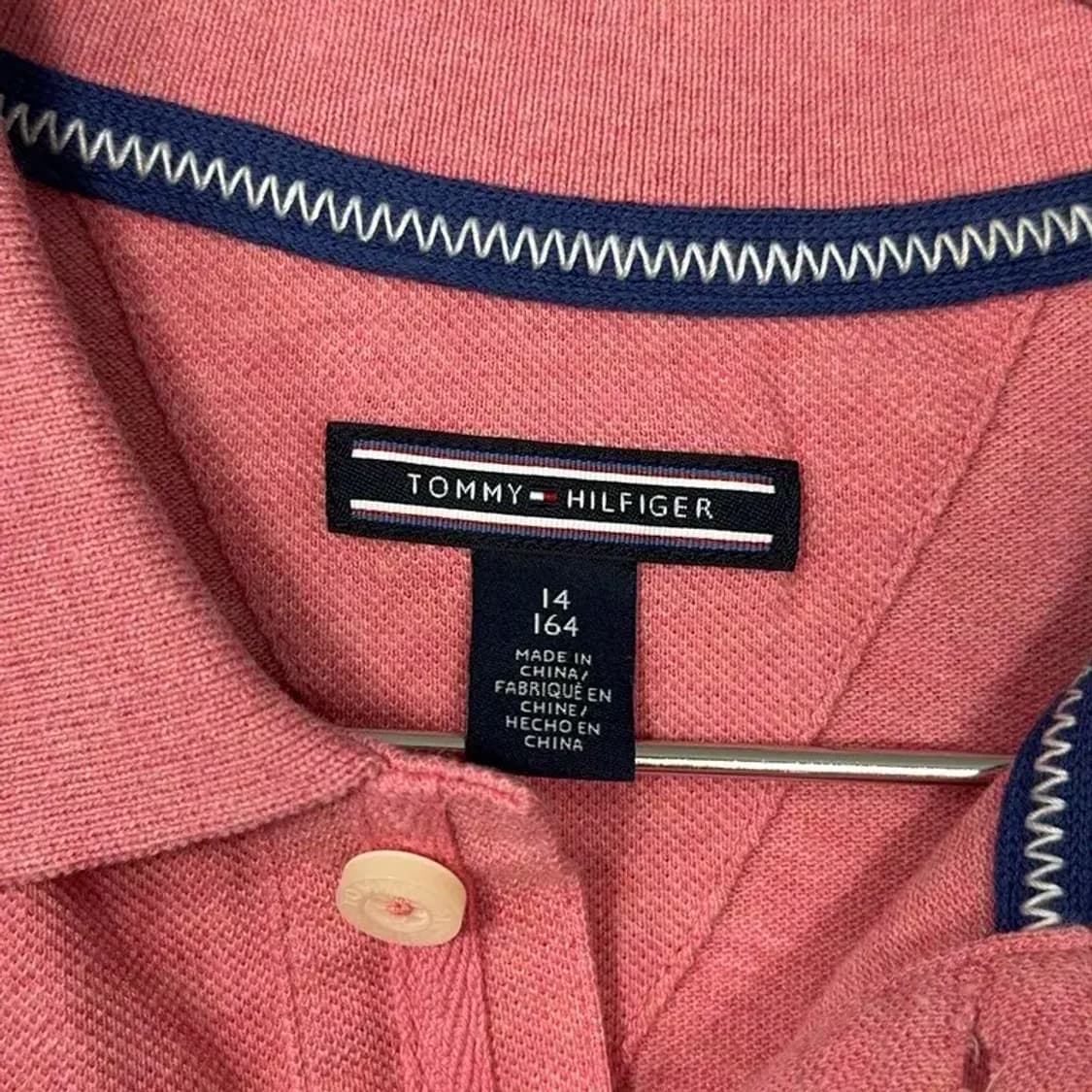 타미힐피거 뉴욕 코랄 반팔 카라티 M 상품이미지5