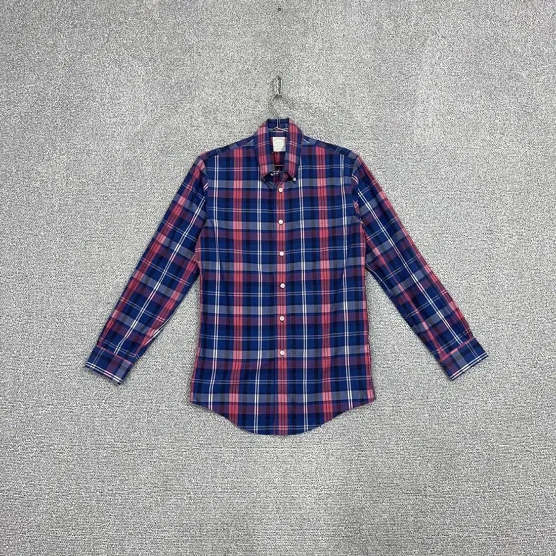 브룩스브라더스 밀라노 체크셔츠 S 상품이미지1