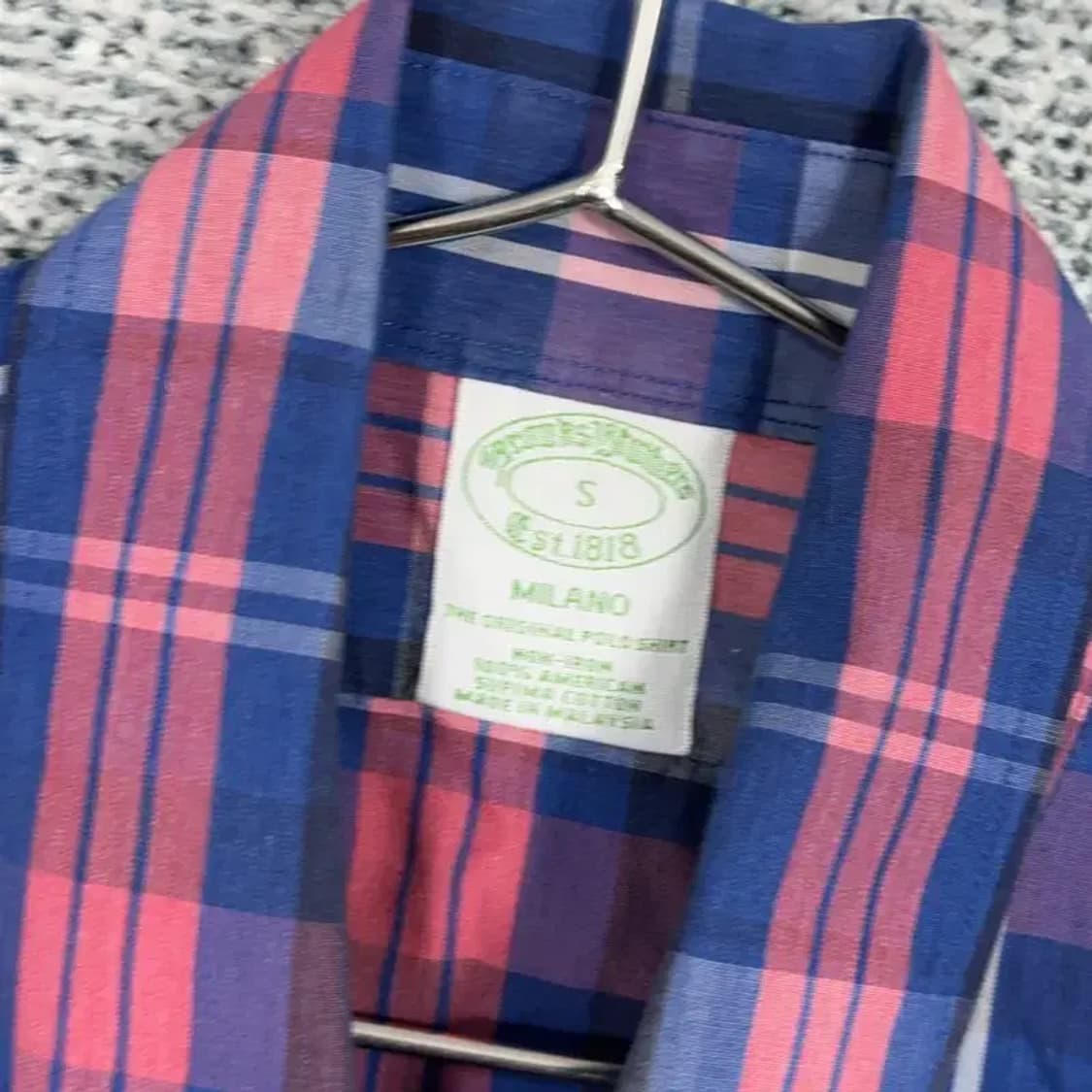 브룩스브라더스 밀라노 체크셔츠 S 상품이미지3