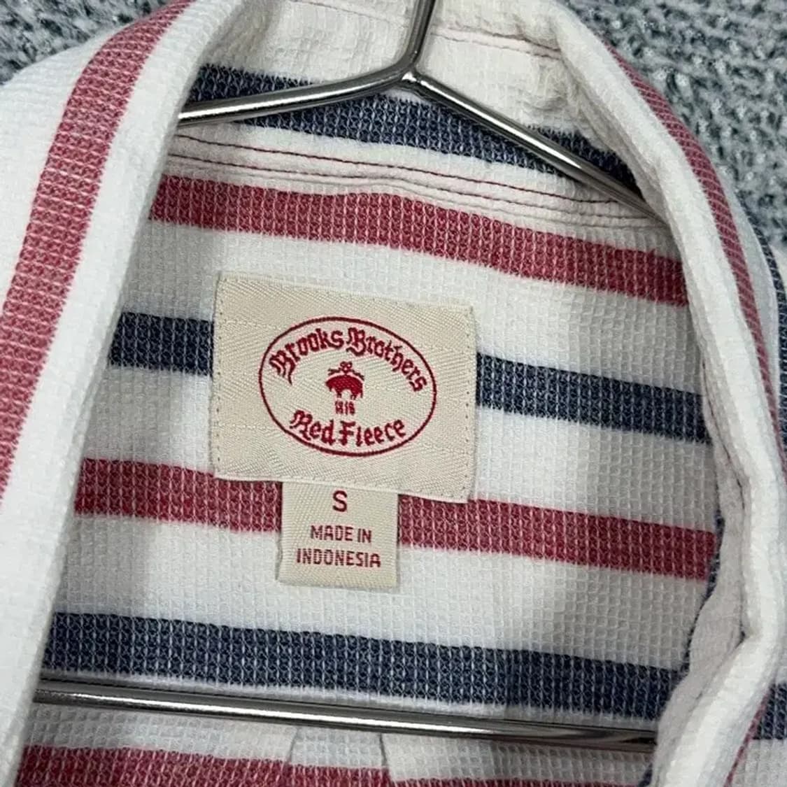 브룩스브라더스 패치 스트라이프 코튼 셔츠 S 상품이미지4