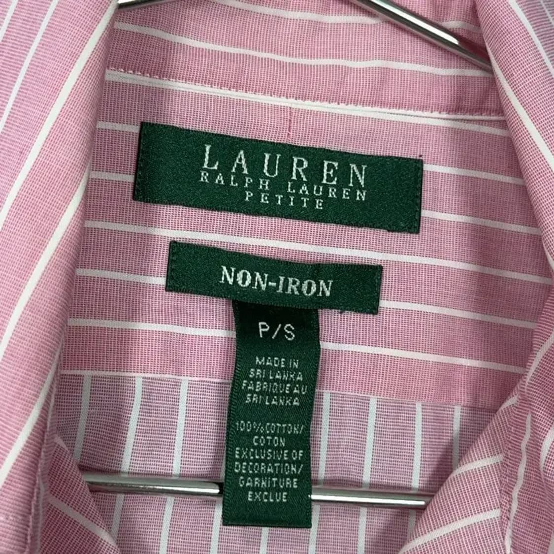 로렌 랄프로렌 로고 스트라이프 셔츠 S 상품이미지3