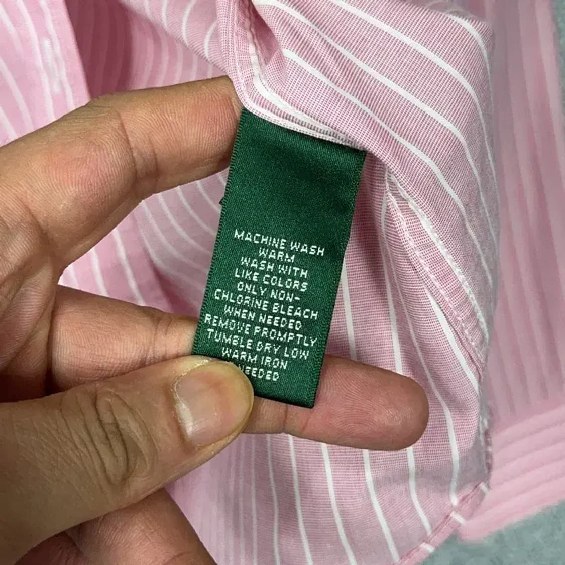 로렌 랄프로렌 로고 스트라이프 셔츠 S 상품이미지4