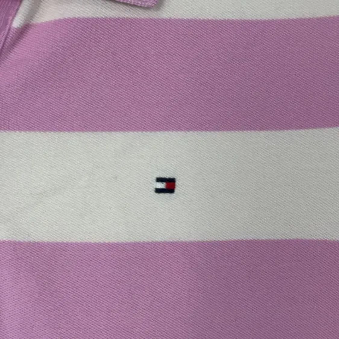 타미힐피거 스트라이프 연핑크 반팔 카라티 M 상품이미지3