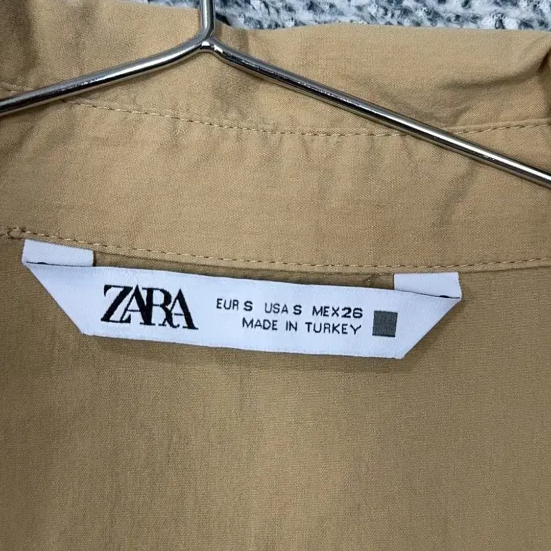 자라 베이지 블라우스 셔츠 S 상품이미지3