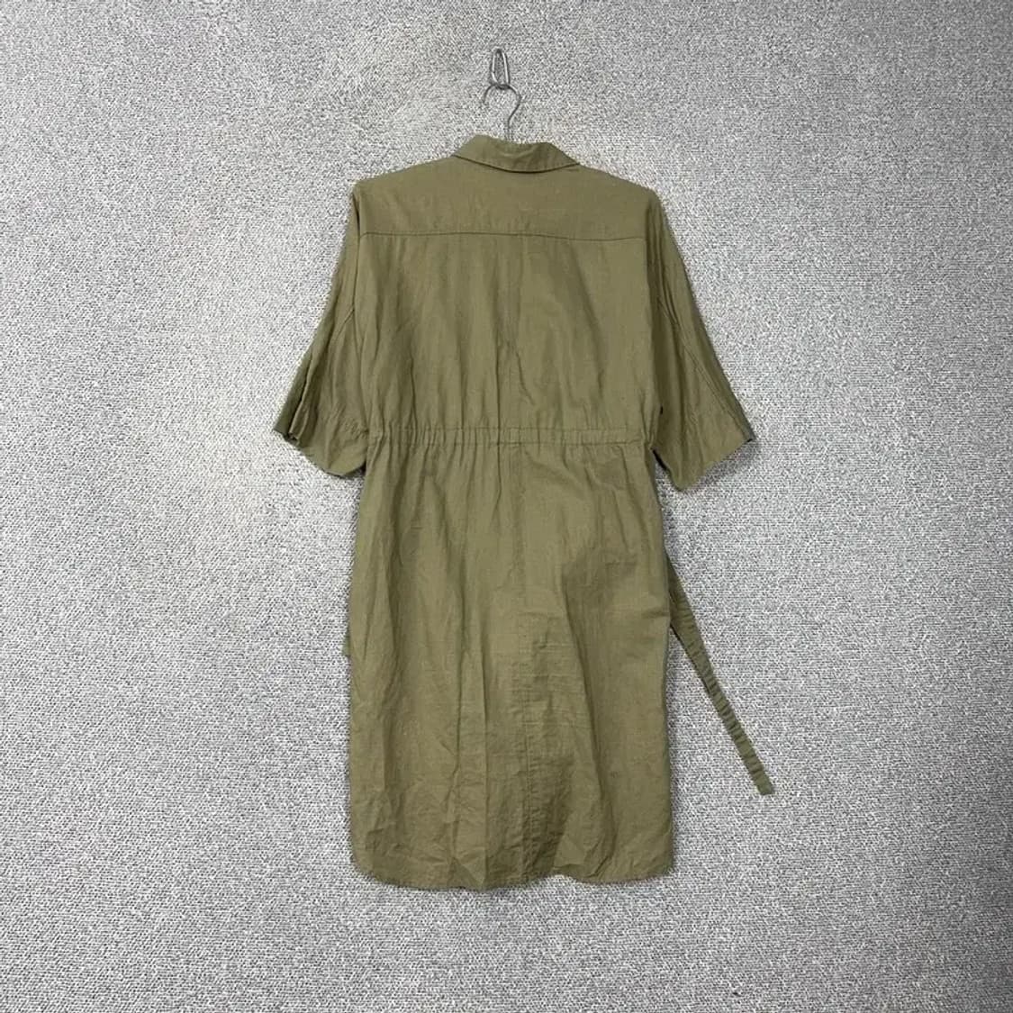 유니클로 카키 린넨 밴딩 셔츠 원피스 S 상품이미지2