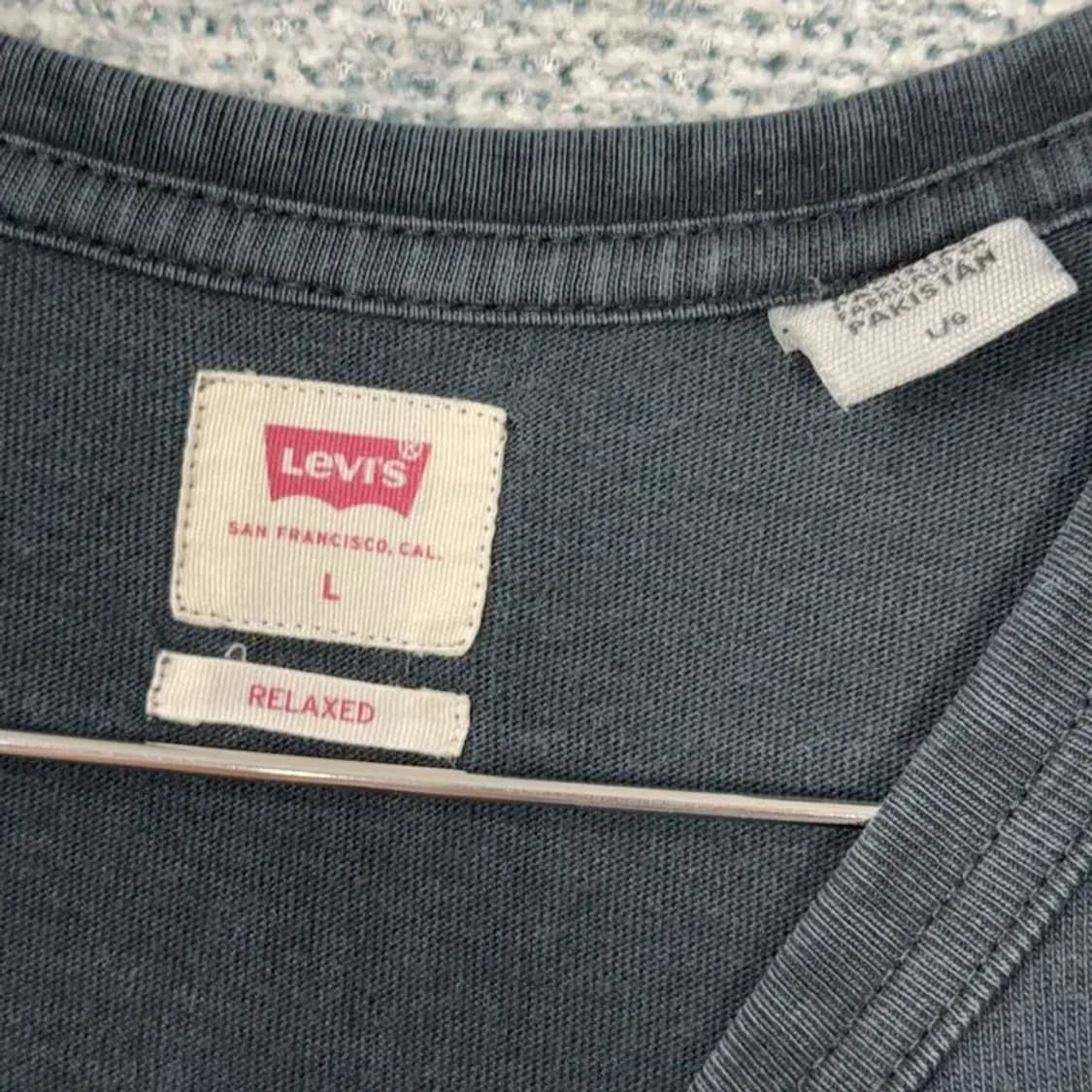 리바이스 블랙 로고 오버핏 반팔티 L 상품이미지3