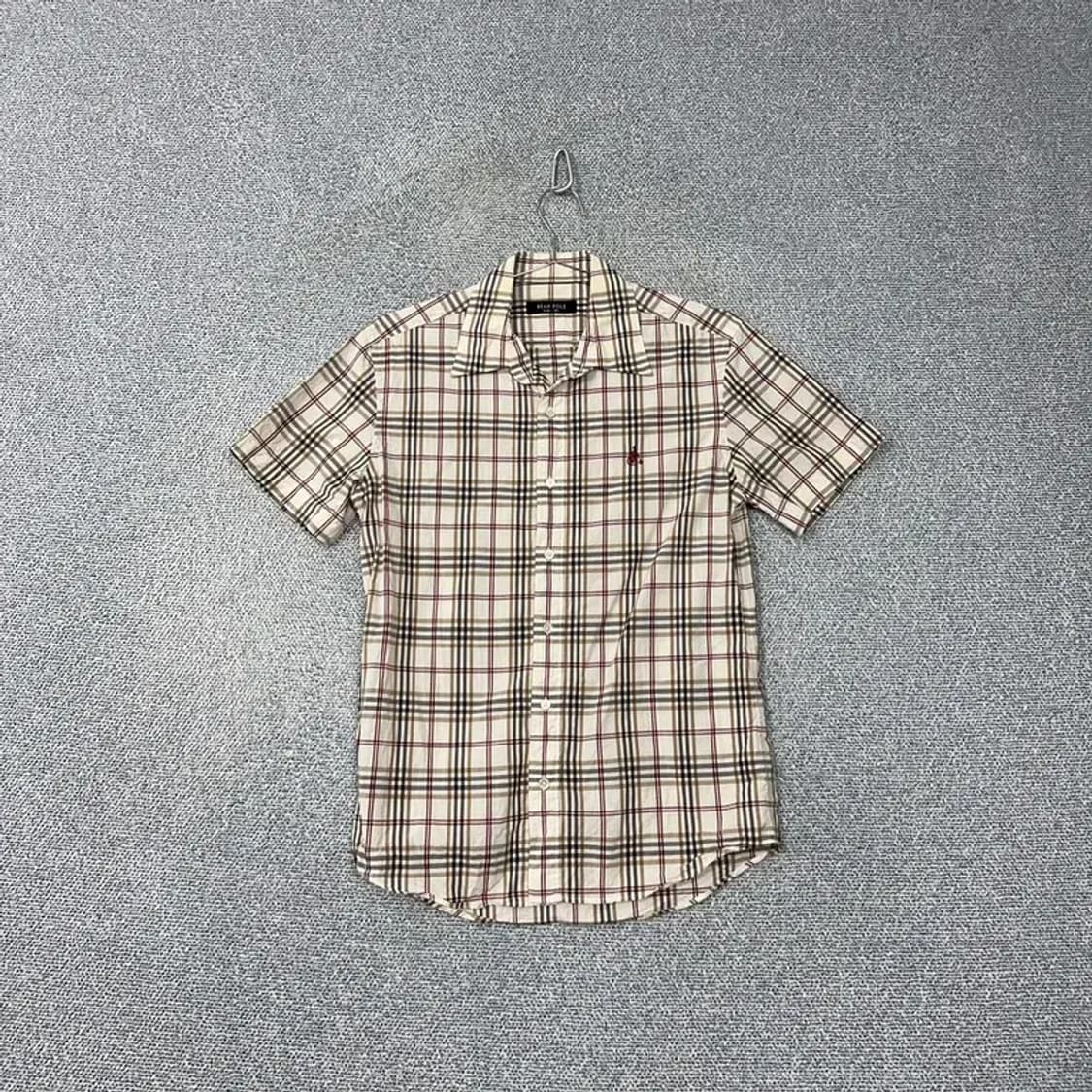 빈폴 로고 체크 반팔 셔츠 95 상품이미지1