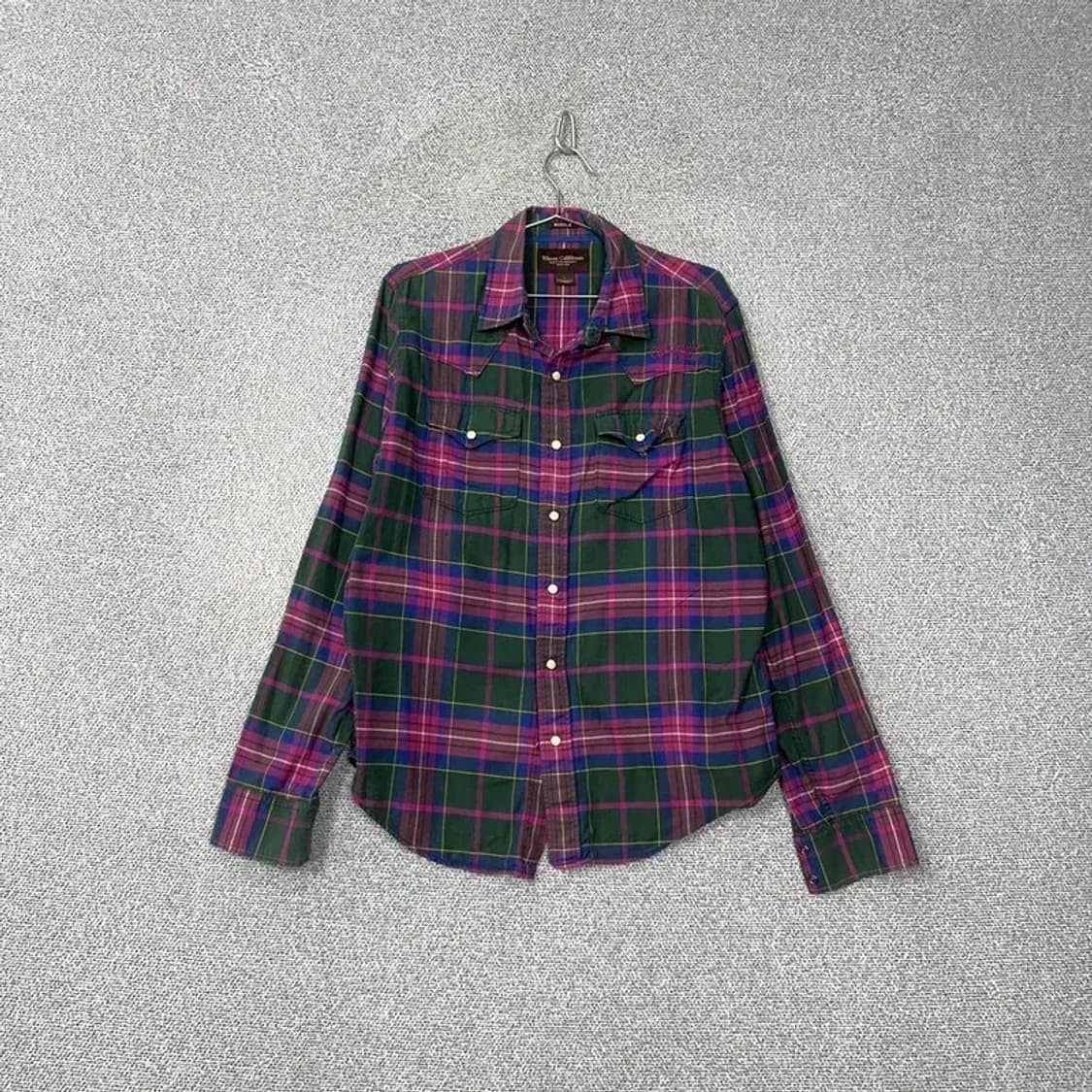 후아유 투포켓 빈티지 체크셔츠 S 상품이미지1