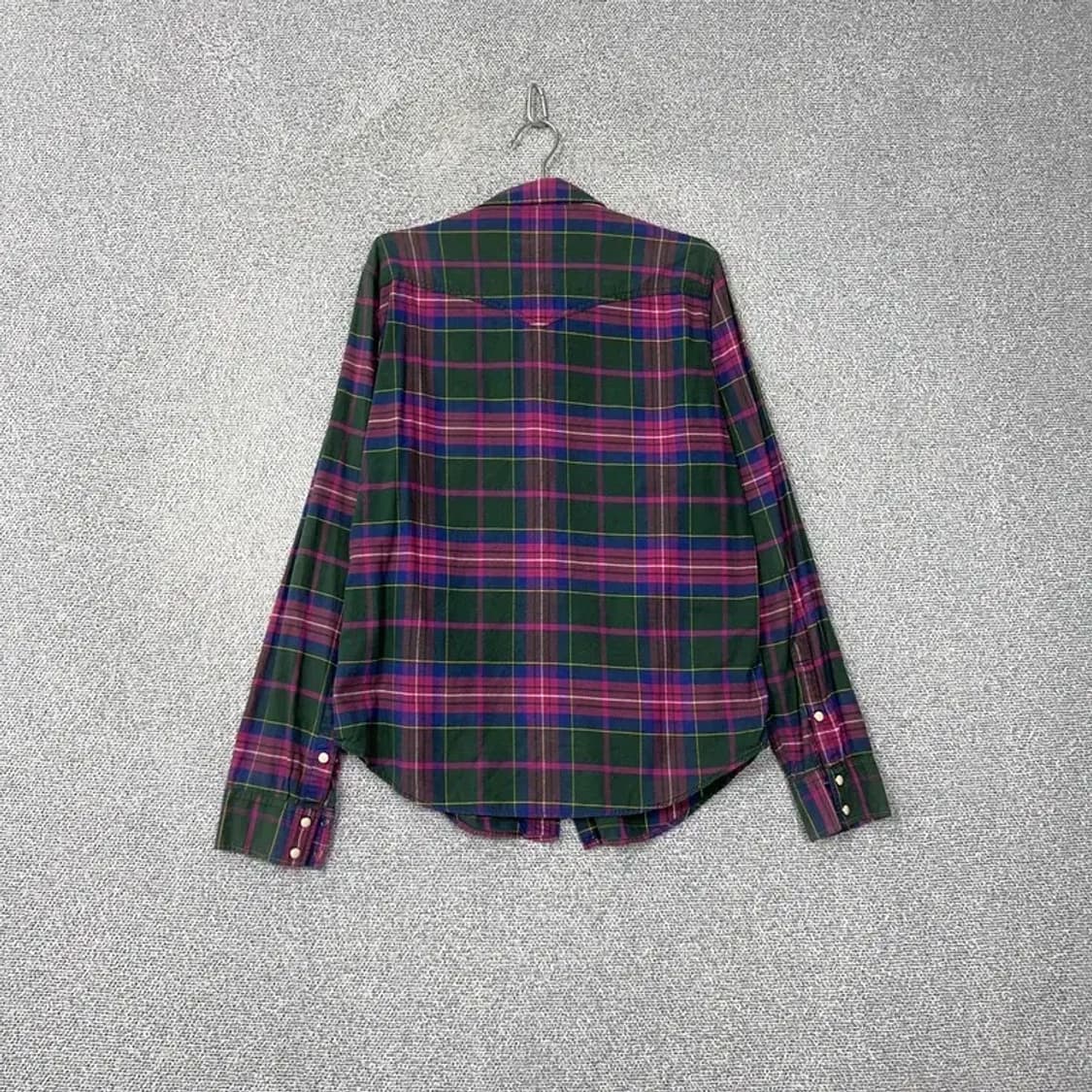 후아유 투포켓 빈티지 체크셔츠 S 상품이미지2