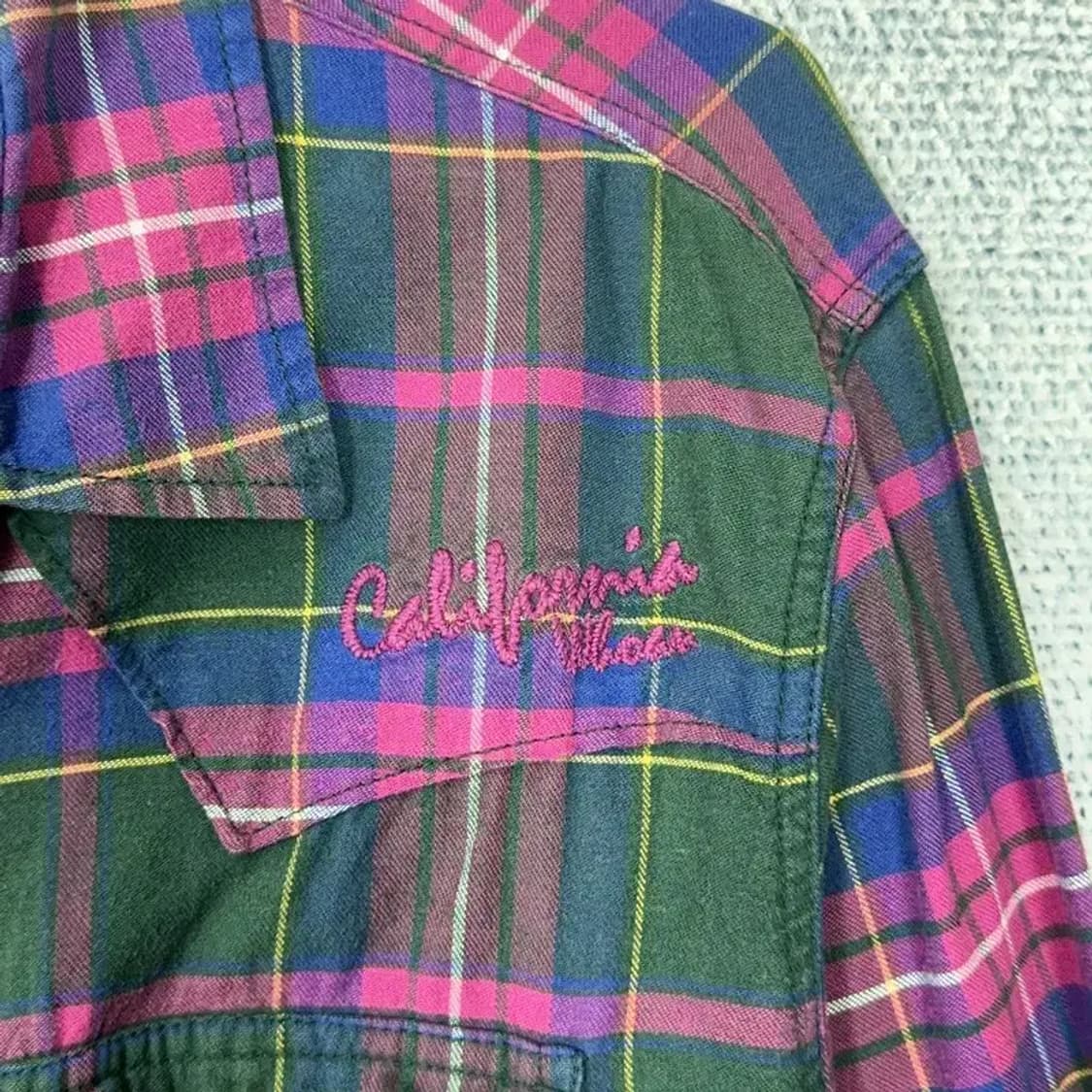 후아유 투포켓 빈티지 체크셔츠 S 상품이미지3