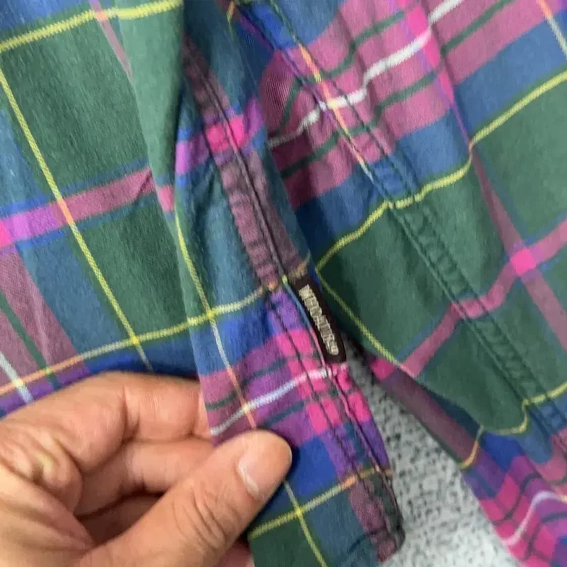 후아유 투포켓 빈티지 체크셔츠 S 상품이미지4