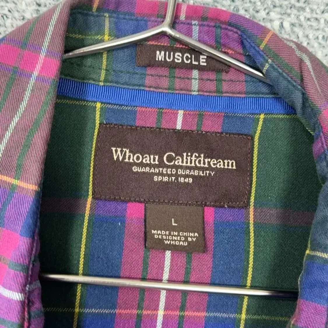 후아유 투포켓 빈티지 체크셔츠 S 상품이미지5