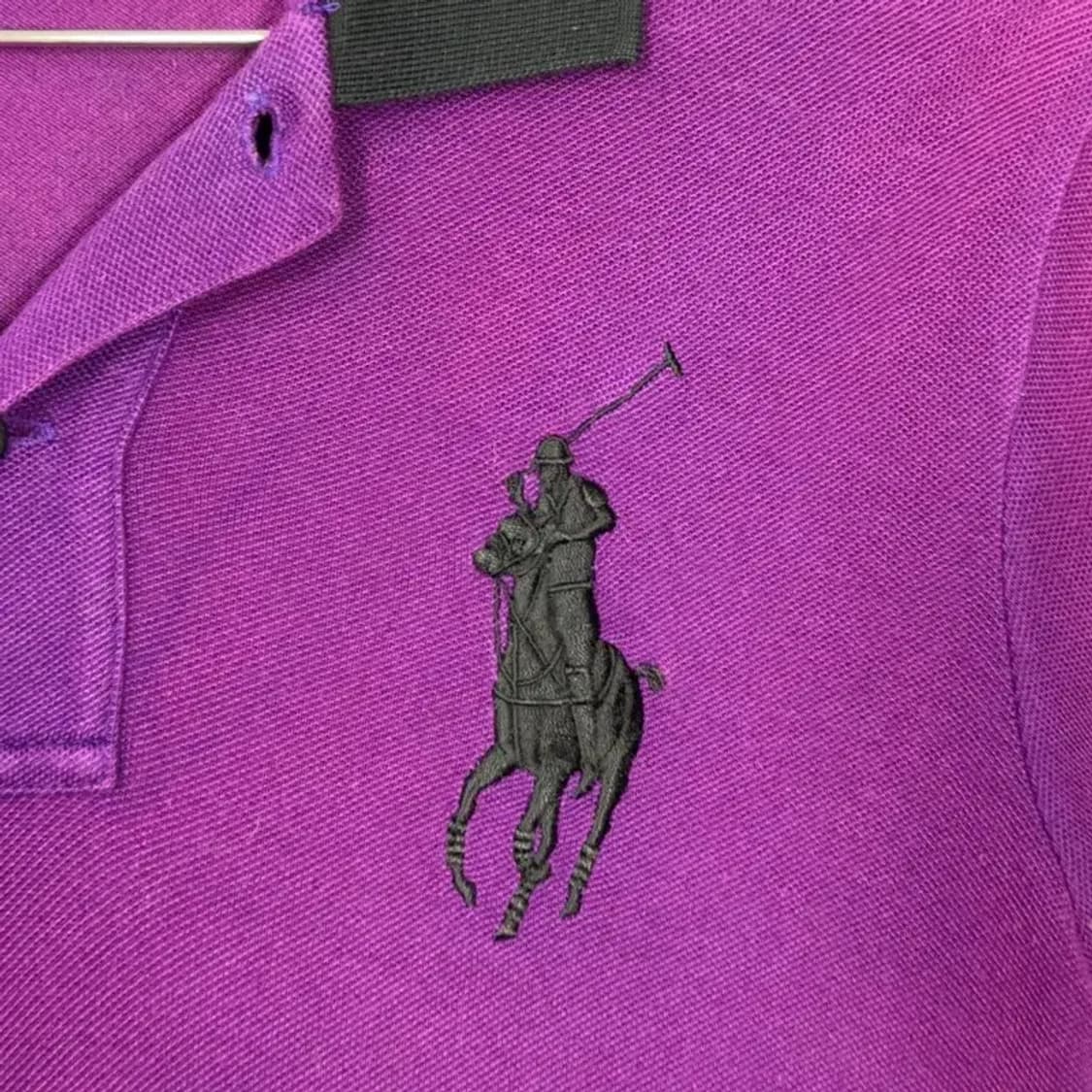 폴로 랄프로렌 골프 빅포니 퍼플 반팔 카라티 S 상품이미지3