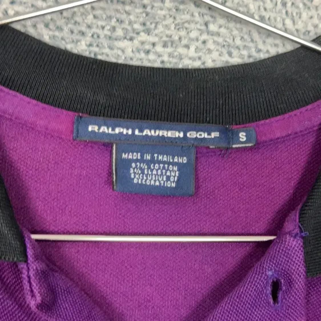 폴로 랄프로렌 골프 빅포니 퍼플 반팔 카라티 S 상품이미지5
