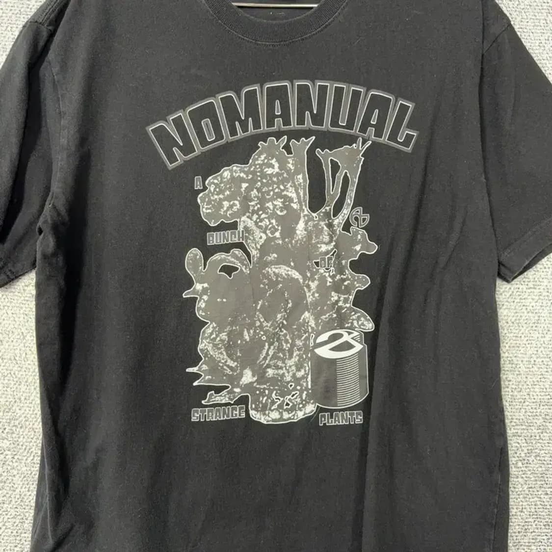 노매뉴얼 프린팅 블랙 반팔티 M 상품이미지4