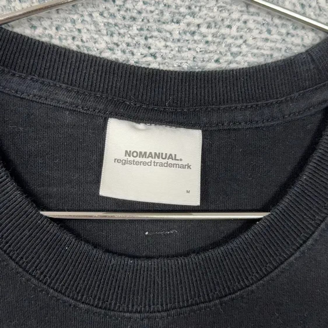 노매뉴얼 프린팅 블랙 반팔티 M 상품이미지6